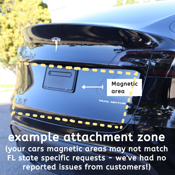  Magnet Tesla Model S - Black Magnetic Vinyl Sticker Decal  Magnet 5 : Automotive